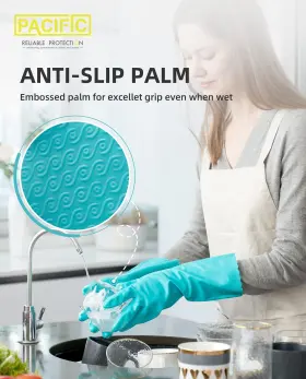 711745619210 PACIFIC PPE Dishwashing Cleaning Gloves Latex #3