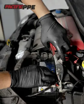 PD09EL PACIFIC PPE Mil Nitrile Gloves Food Safe Latex Mechan
