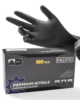 PD09EXL PACIFIC PPE Mil Nitrile Gloves Food Safe Latex Mec