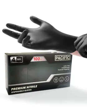 PD09TL PACIFIC PPE Mil Nitrile Disposable Gloves Food Safe