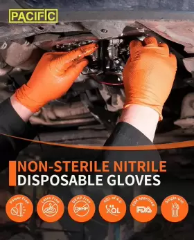PD49AM PACIFIC PPE Nitrile Gloves Mil #2