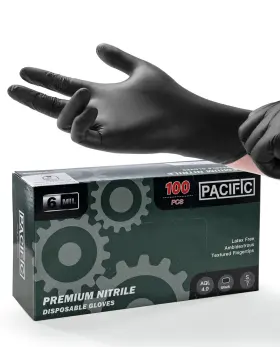 PDT09S PACIFIC PPE Nitrile Disposable Gloves Food Safe Powder