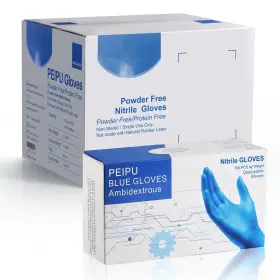 707025842591 PEIPU Nitrile Disposable Gloves Powder Latex