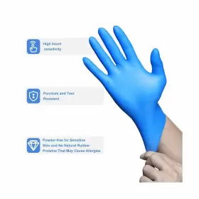 707025842607 PEIPU Nitrile Exam Gloves Disposable Powder #2