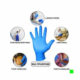 707025842607 PEIPU Nitrile Exam Gloves Disposable Powder #3