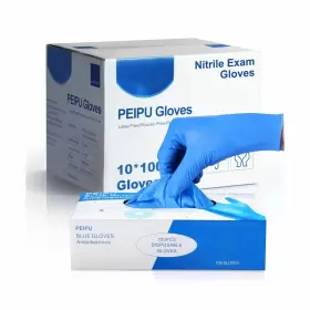 707025842607 PEIPU Nitrile Exam Gloves Disposable Powder