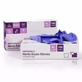 736961502276 PEIPU Nitrile Glovesdisposable Cleaning Powder #3