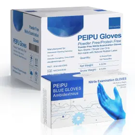 B0957YDFY7 PEIPU Nitrile Disposable Gloves Powder Cleaning