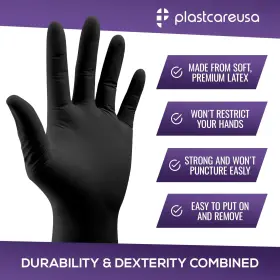 313099354306 PLASTCARE USA Latex Exam Gloves Powder Sterile #3