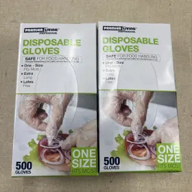840323106580 PREMIER LIVING Disposable Gloves Latex Food Safe
