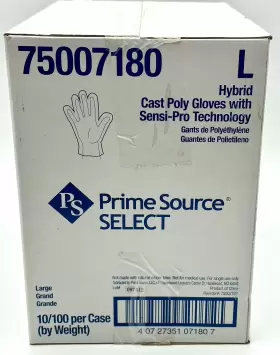 750071905 PRIME SOURCE Hybrid Cast Poly Disposable Gloves #2