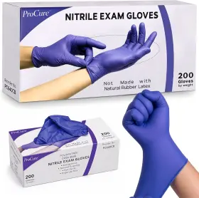 313035338353 PROCURE Disposable Nitrile Gloves Latex Powder