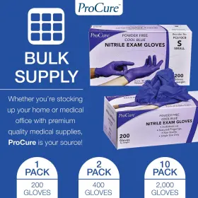 632030540319 PROCURE Medical Exam Disposable Nitrile Gloves #3