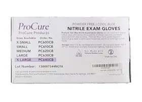 PC640CB PROCURE Disposable Nitrile Exam Gloves Latex Powder #3