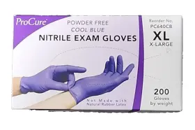 PC640CB PROCURE Disposable Nitrile Exam Gloves Latex Powder