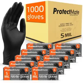 B0BCVNPNTV PROTECTMATE Mil Nitrile Gloves Food Medical