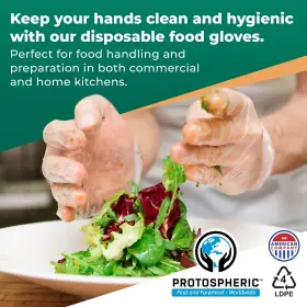 860004024828 PROTOSPHERIC Disposable Gloves Food Poly Kitchen #3