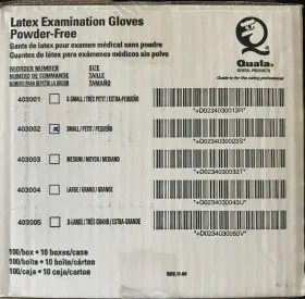 403002 QUALA Latex Exam Gloves Powder
