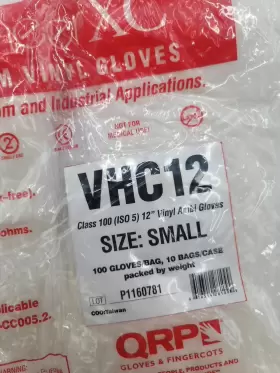 VHC12 QUALASHEER Qrp Single Cleanroom Glove #3