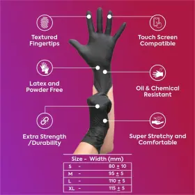 628942622762 RADGER Nitrile Gloves Disposable Powder Kitchen #2