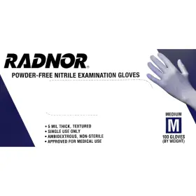 64057294 RADNOR Mil Nitrile Disposable Gloves Box
