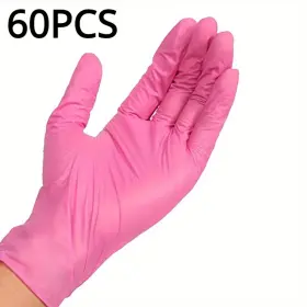 726084424319 RAPIDROO-SHOP Pink Nitrile Gloves Disposable