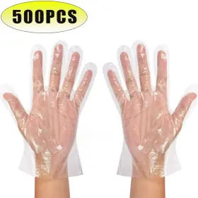 CV7958 RAPIDROO-SHOP Disposable Gloves Transparent Latex Food #2