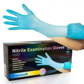 850048437029 RAXWELL Nitrile Gloves Disposable Latex Mil Glov