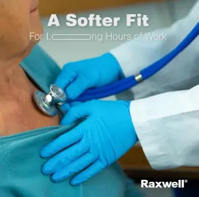 RW3013 RAXWELL Nitrile Examination Gloves Powder Latex
