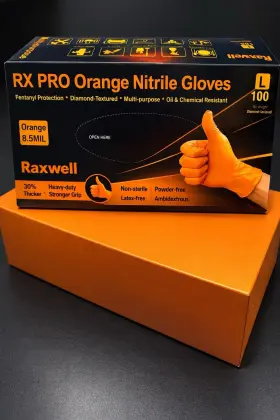 RX400002 RAXWELL Rx Pro Nitrile Gloves Powder Box