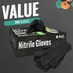 606301314848 RELI Nitrile Gloves Pack Mil Disposable #3