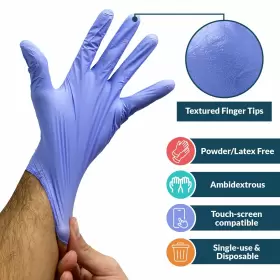 606301478953 RELI Nitrile Gloves Pack Violet Disposable Po #3