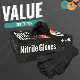 606301753654 RELI Nitrile Gloves Pack Mil Disposable #3