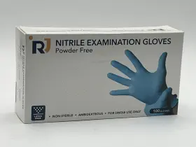 881300410018 RJ Nitrile Exam Disposable Gloves Latex Powder