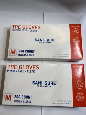 TPEM3200 ROFSON Sani Sure Tpe Powder Food Safety Gloves Latex