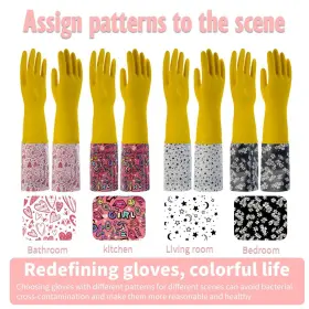634562825865 ROYIPAI Rubber Gloves Waterproof Household #2
