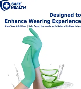 313025658669 SAFE HEALTH Aloegenii Disposable Gloves Aloe #2