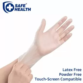 712832881004 SAFE HEALTH Exam Disposable Gloves Latex Powder #2