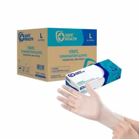 712832881011 SAFE HEALTH Exam Disposable Gloves Latex Powder
