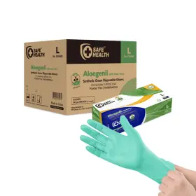 712832885231 SAFE HEALTH Aloegenii Disposable Gloves Aloe Mil