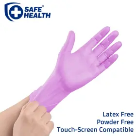 712832886887 SAFE HEALTH Nitro Nitile Synthetic Violet Gloves #2