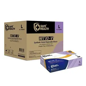 712832886894 SAFE HEALTH Nitro Nitile Synthetic Violet Gloves