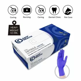 712832889932 SAFE HEALTH Nitrile Disposable Gloves Mil Latex #2