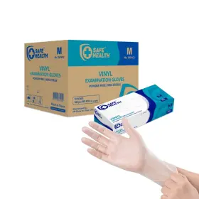 SVMV-0004-FBA-CS-M SAFE HEALTH Exam Disposable Gloves Latex