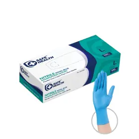 SNF3B4-BX-L SAFE HEALTH Pack Nitrile Medical Gloves Powder