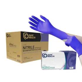 SNMV-0017-FBA-CS-L SAFE HEALTH Nitrile Exam Disposable Gloves