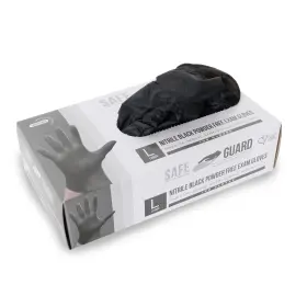 Nbgppfglb SAFEGUARD Nitrile Disposable Gloves Powder Latex