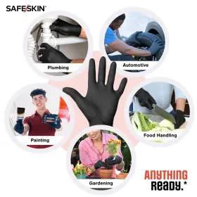 680651483713 SAFESKIN Nitrile Disposable Gloves Pack Powder #2