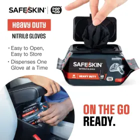 680651483713 SAFESKIN Nitrile Disposable Gloves Pack Powder #3