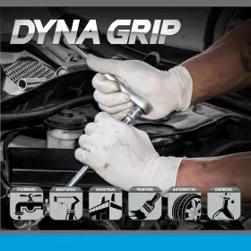 650-1002 SAFETY Dyna Grip Powder Latex Disposable Gloves Mil #3